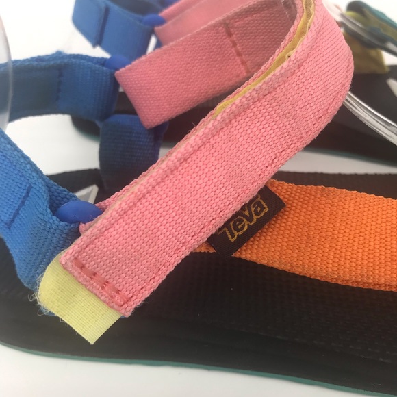 TEVA ORIGINAL UNIVERSAL MULTI COLORED SANDALS 90s VIBES WOMENS SIZE 8 - Picture 7 of 16